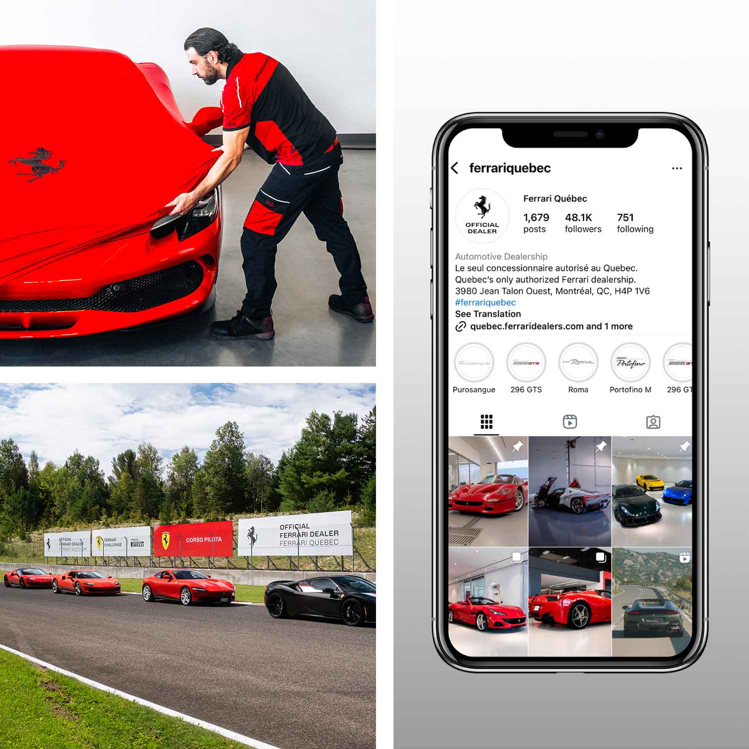 Ferrari Québec campaign visual